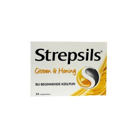 Strepsils zuigtabletten 24 stuks citroen en honing