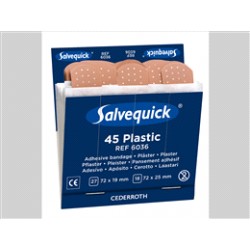 Salvequick refill plastic pleisters no. 6036 1x45 stuks