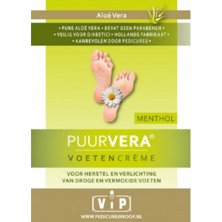 Puur Vera Voetencreme menthol 500 ml + pomp