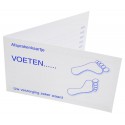 Afsprakenkaartjes Pedicure blauw met wit 100 stuks