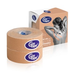 Curetape water-resistant 5mtr-2,5 cm beige